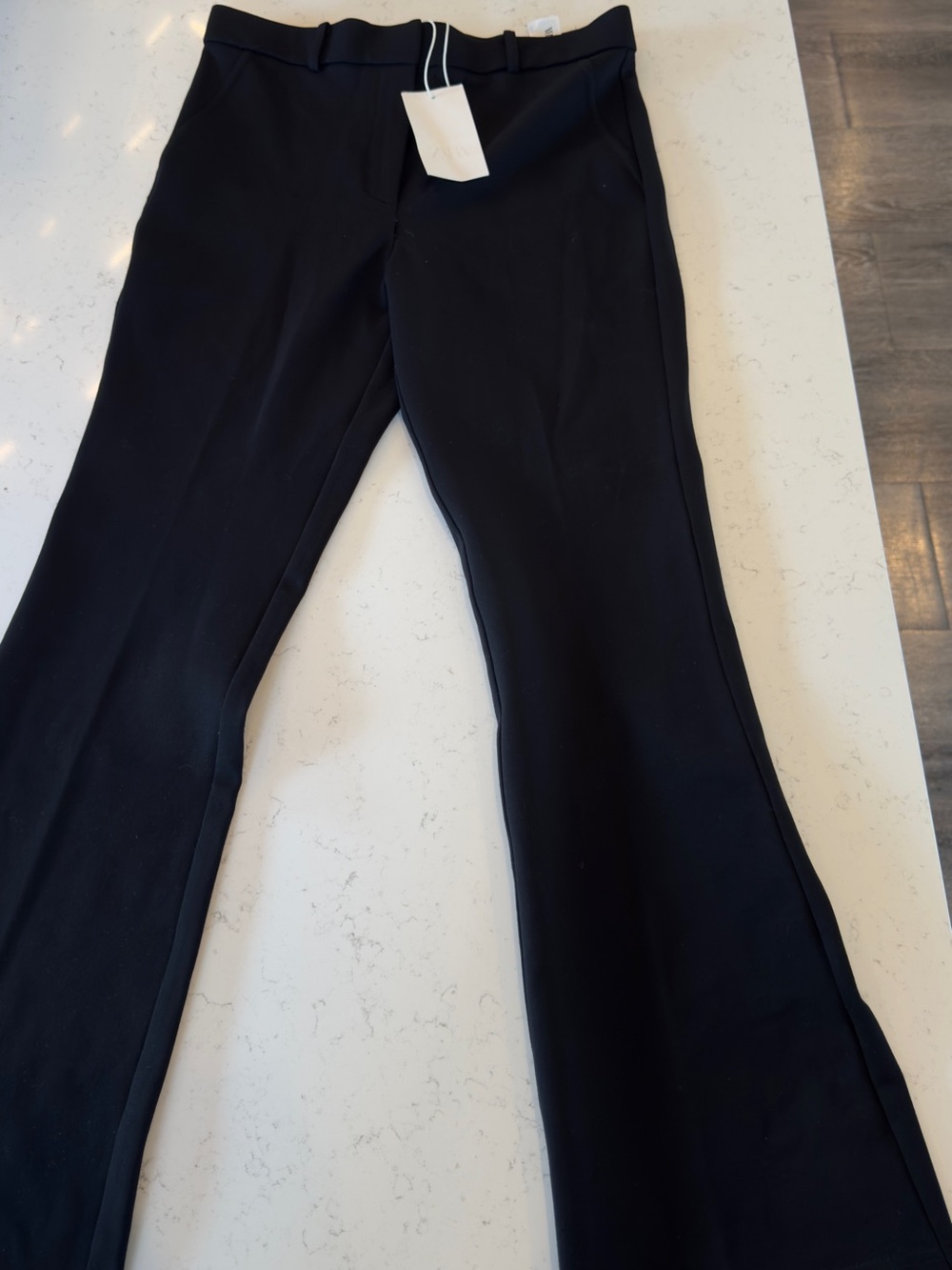 Zara Black Belted Flare Trousers